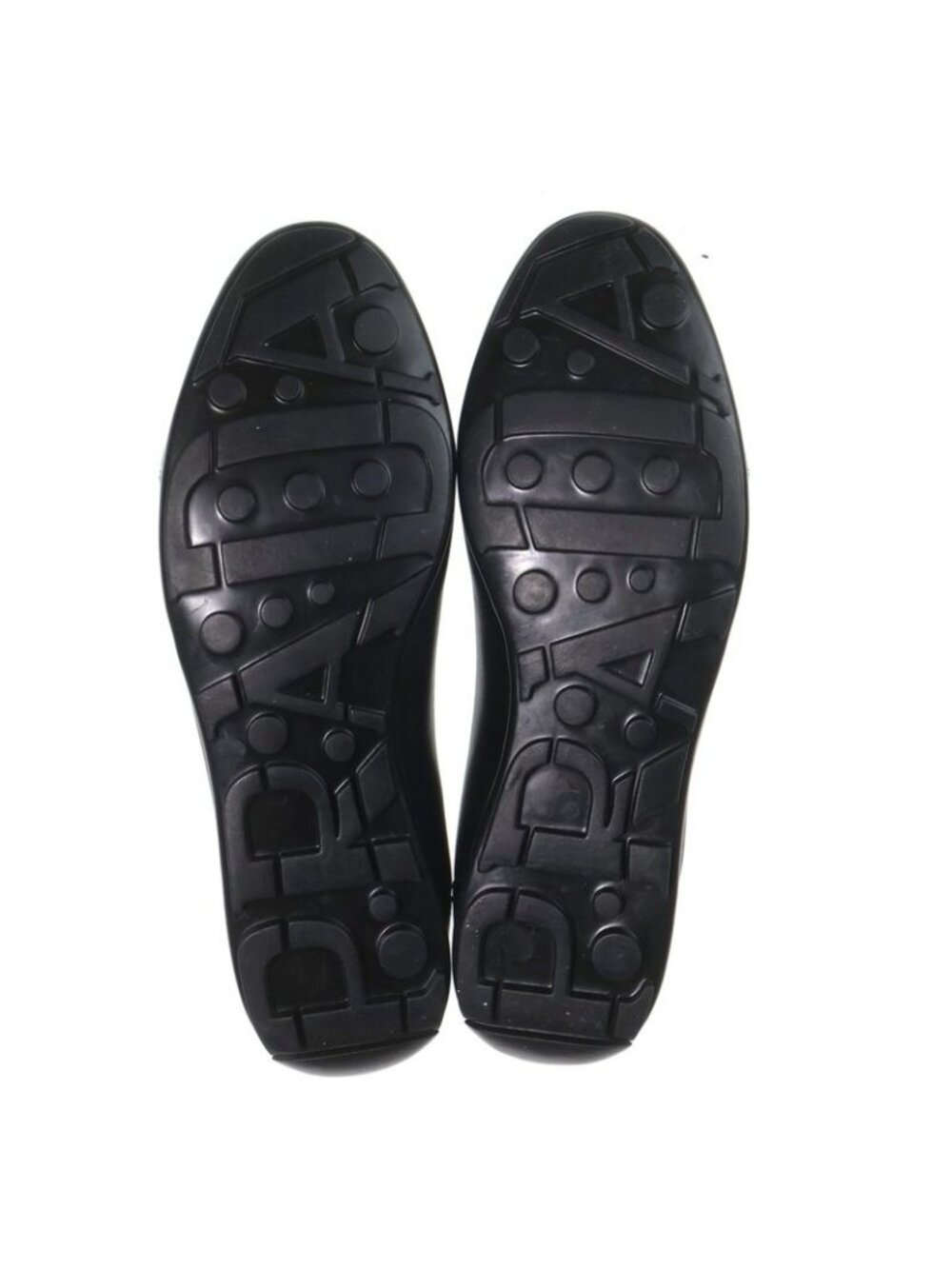 Prada Logo Leather Lace Up Low Cut Shoes Black - Picture 5 of 6